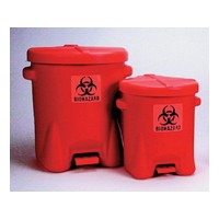 Eagle Manufacturing Company 947BIO Eagle 22\" X 18\" X 21\" Red 14 Gallon Biohazard Waste Cans
